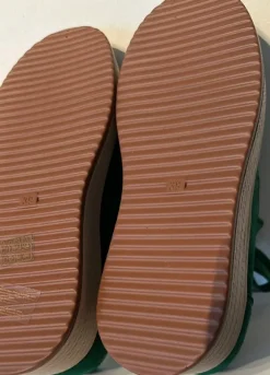Grüne Plateau-Schnürschuhe Damen Gr. 39 – Wildlederoptik