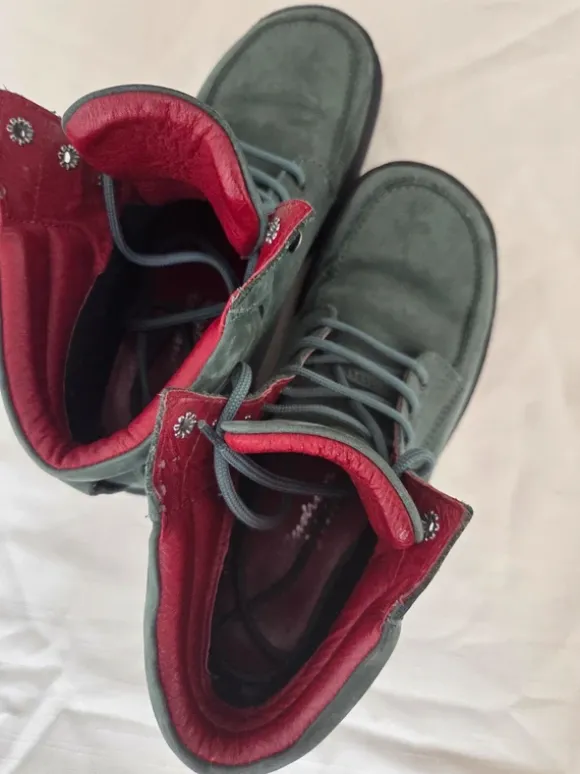 Gudrun Sjödén Stiefel dunkelblau grün und rot