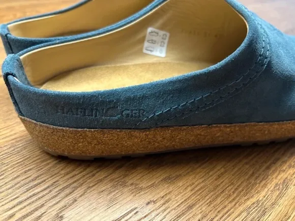 Haflinger Malmö Clogs, jeansblau, Gr.43