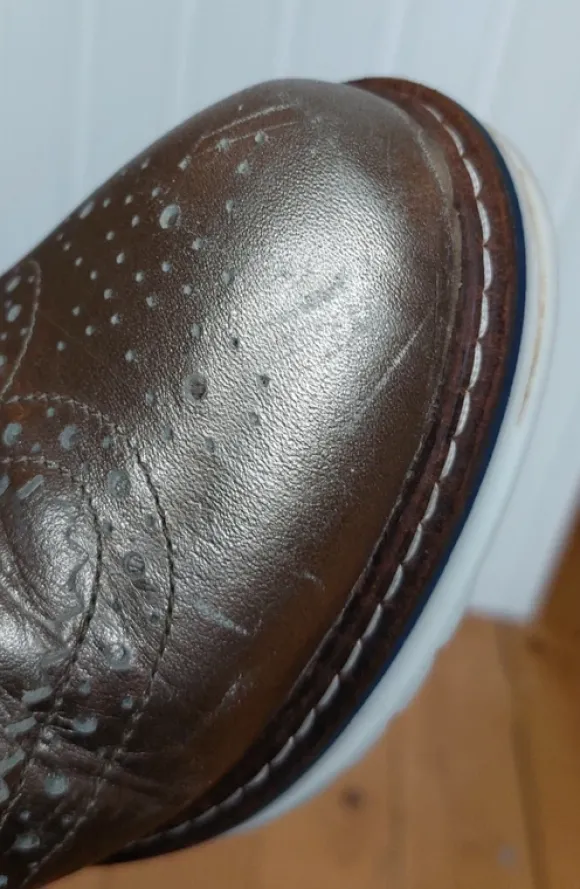 Halbschuhe OXMOX-Budapester aus Leder