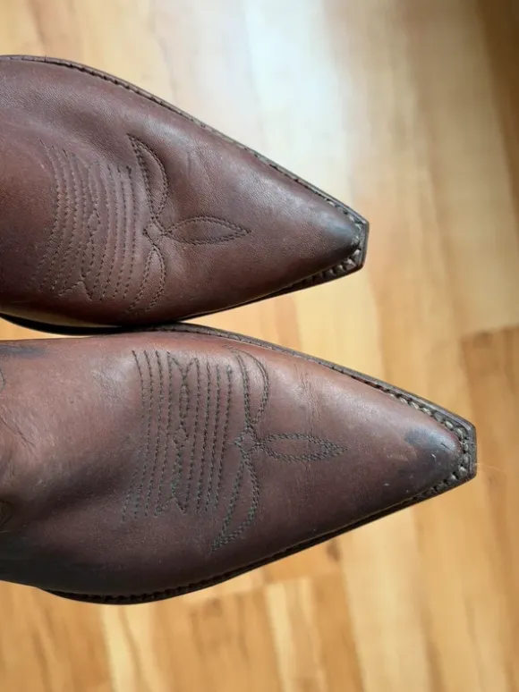 Handgemachte Leder Cowboy Stiefel