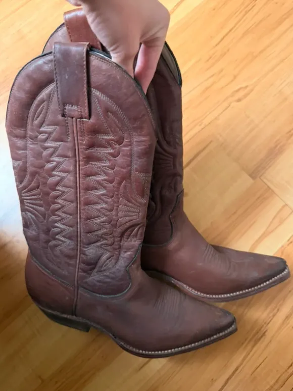 Handgemachte Leder Cowboy Stiefel
