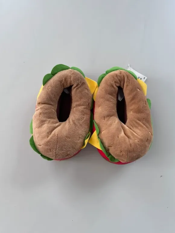 Hausschuhe lustig Burger Schuhe H&M Hamburger Plüsch