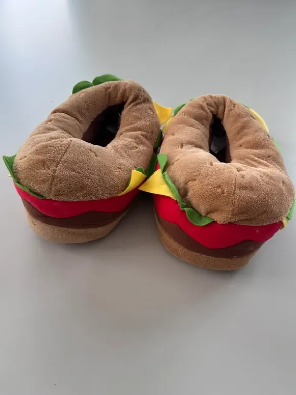 Hausschuhe lustig Burger Schuhe H&M Hamburger Plüsch