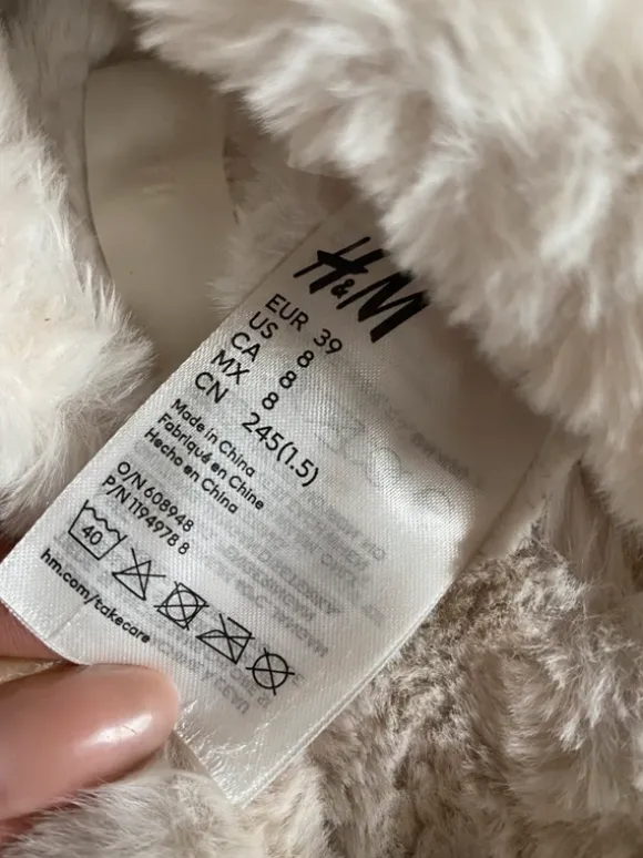 Hausschuhe Teddylook