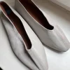 hellgraue Ballerinas / a Piedi and Weekend Flats Trend neu 39 Leder Wildleder mix Designer