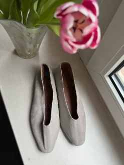 hellgraue Ballerinas / a Piedi and Weekend Flats Trend neu 39 Leder Wildleder mix Designer