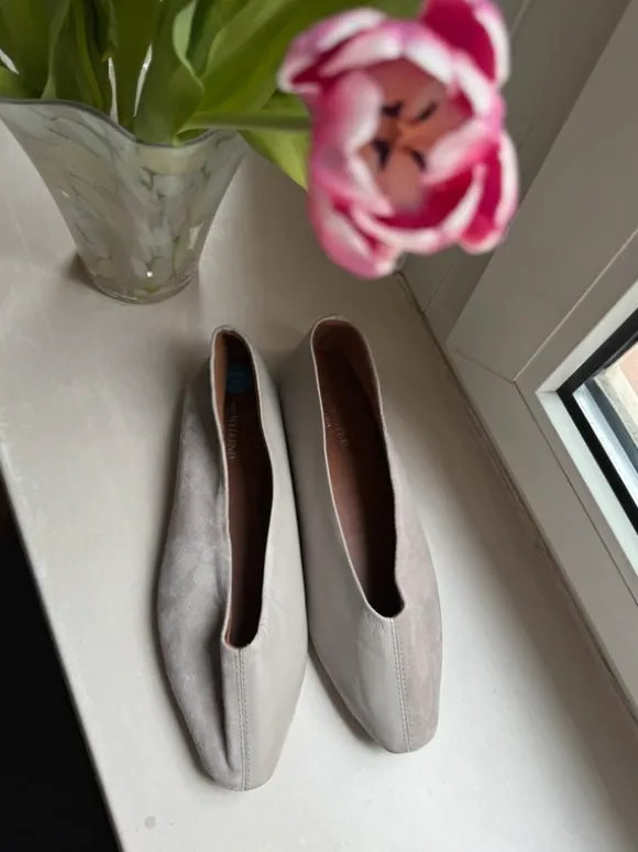 hellgraue Ballerinas / a Piedi and Weekend Flats Trend neu 39 Leder Wildleder mix Designer