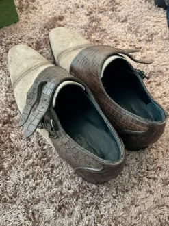 Herenschoenen suede/leer bruin
