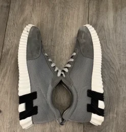 Hermès Bouncing Sneaker – Grau/Weiß – Gr. 45 – Top Zustand