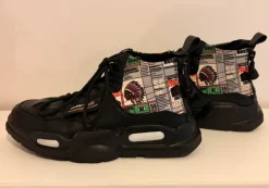 Herren Chunky Sneaker High Top Schwarz Streetwear Schuhe Trend Sneaker Print