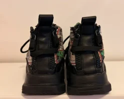 Herren Chunky Sneaker High Top Schwarz Streetwear Schuhe Trend Sneaker Print