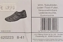 Herren Halbschuh Größe 41