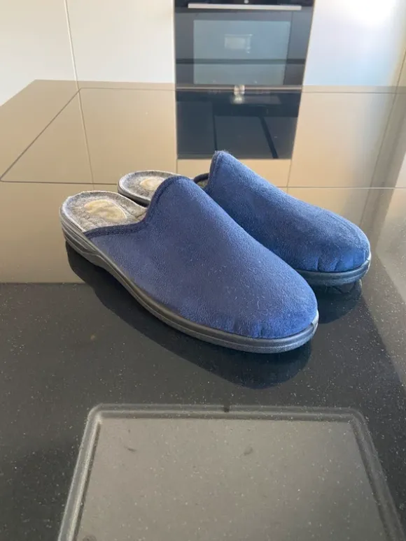 Herren Hausschuhe Gr. 45 – Calzatoons – blau