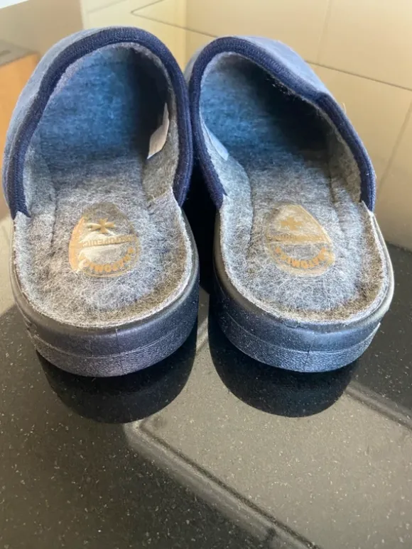 Herren Hausschuhe Gr. 45 – Calzatoons – blau