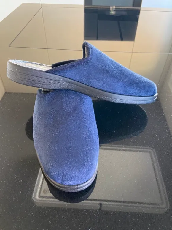 Herren Hausschuhe Gr. 45 – Calzatoons – blau