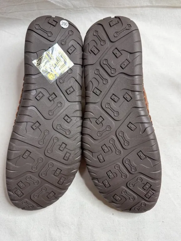 Herren Leder Slipper / Mokassins / bequeme Freizeitschuhe Braun Gr. 47 🤎