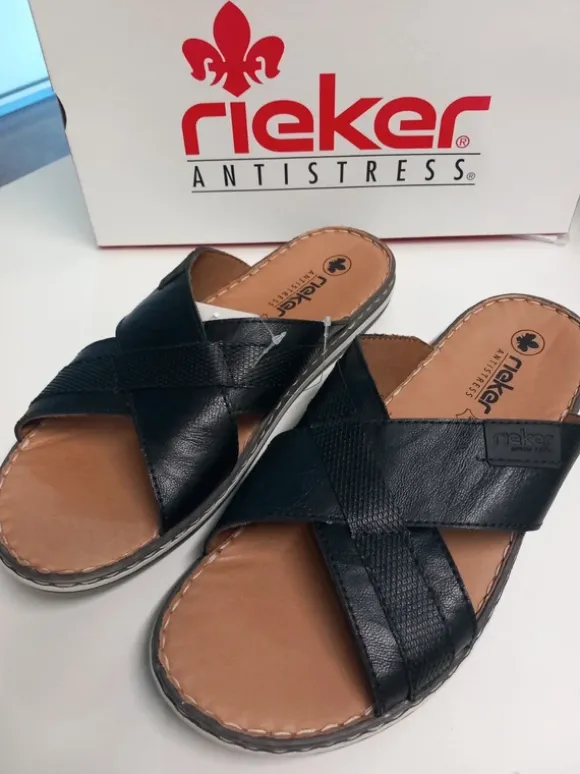 Herren Sandale Rieker Gr.41 Farbe schwarz