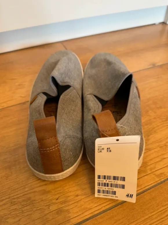 Herren Slip-ons grau H&M