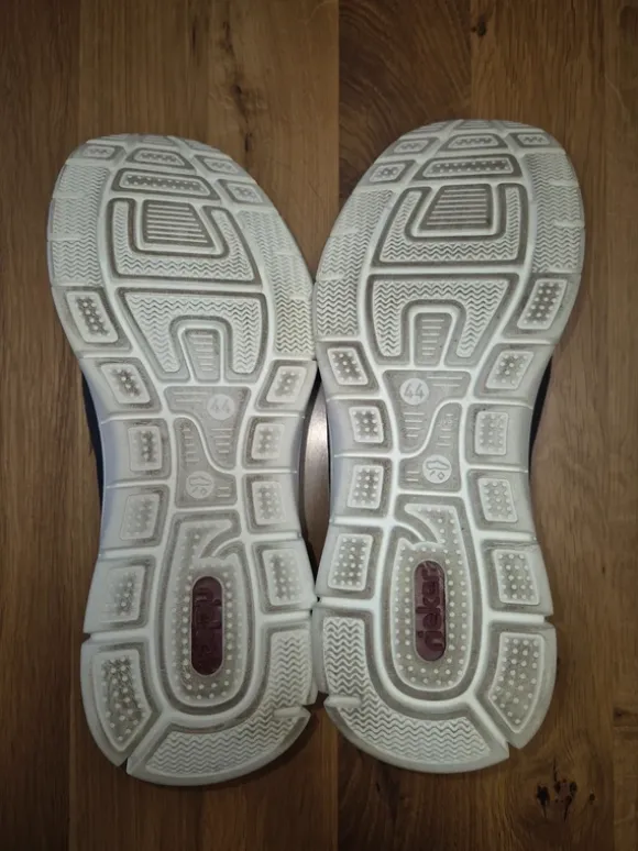 Herren Slipper Rieker Gr 44 blau MemoSoft