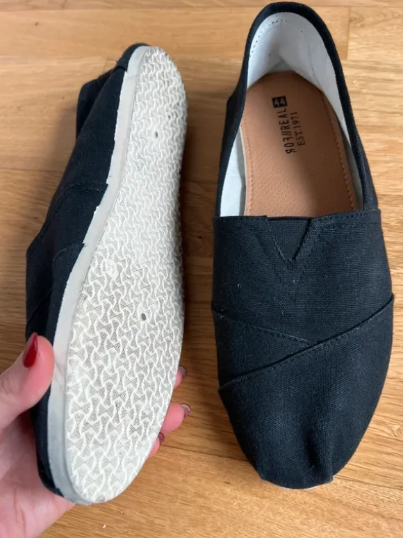 Herren Slipper Schuhe 44 schwarz Espandrillen