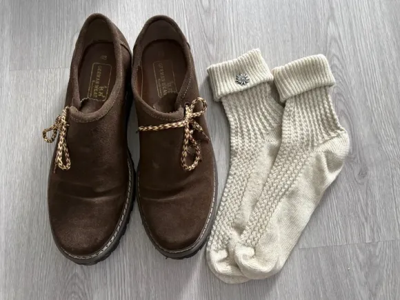 Herren Trachtenschuhe braun Größe 43