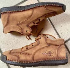 Herrenschuh knöchelhoch Leder leicht neu Gr 45