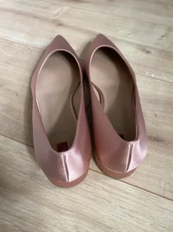 Högl Damen Ballerinas Gr. 38 Rosé Satin Elegant Hochzeit Business