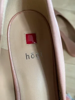 Högl Damen Ballerinas Gr. 38 Rosé Satin Elegant Hochzeit Business