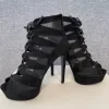 High Heels Lace Up Tulipano Gr. 36 Samt Mesh