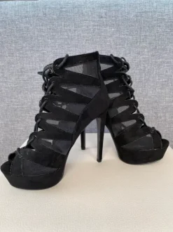 High Heels Lace Up Tulipano Gr. 36 Samt Mesh