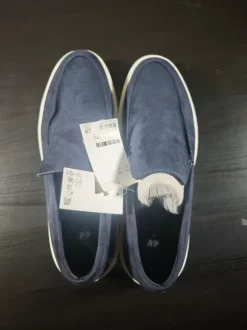 H&M blue suede slip-on shoes 43