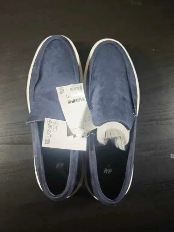 H&M blue suede slip-on shoes 43