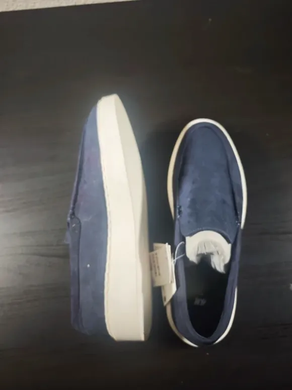 H&M blue suede slip-on shoes 43