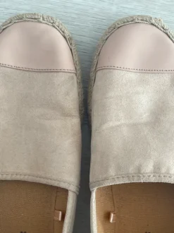 H&M Kork Schuhe Rose rosa beige flach Sommer 38 gut