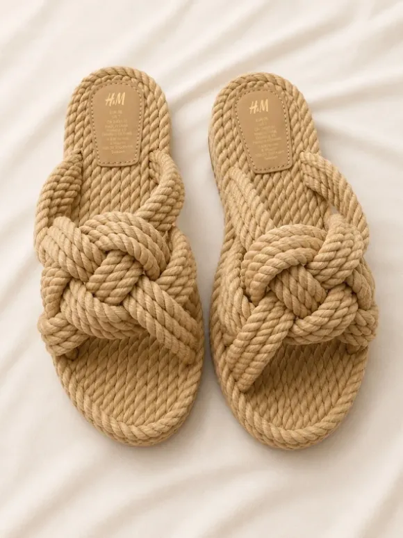 H&M Rope Sandalen / Slides – Gr. 38