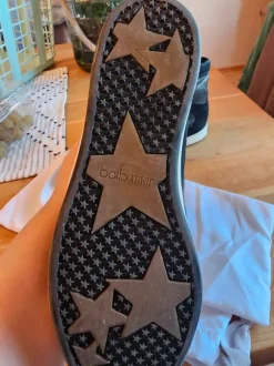 Hohe Sneaker Jimmy Choo schwarz Glitzer Gr. 38