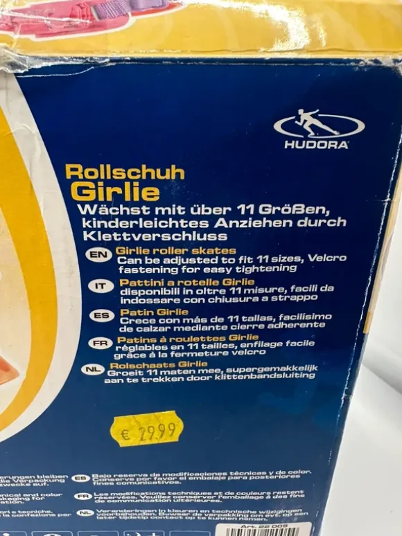 Hudora Rollschuhe „Girlie“ Kinder Gr. 21–31 🛼💖