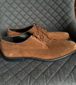 Hugo Boss Derby-Schuhe aus Wildleder Braun