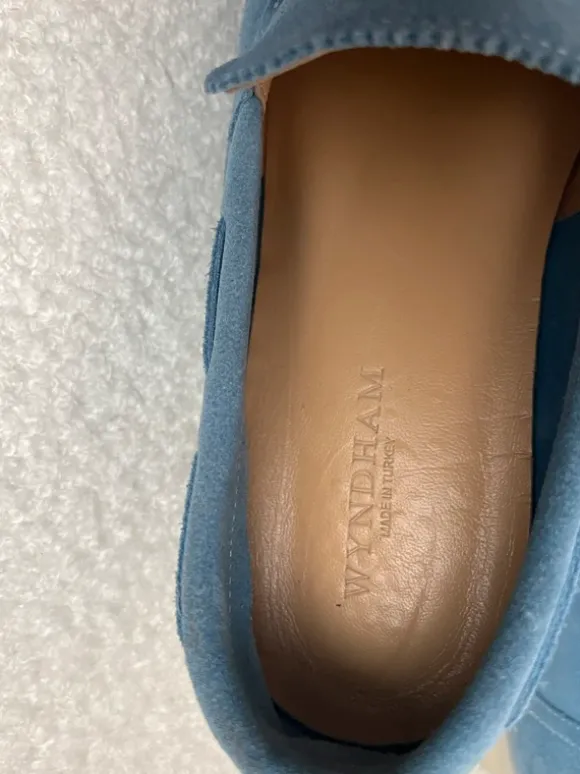 I luxe laofer licht blauw