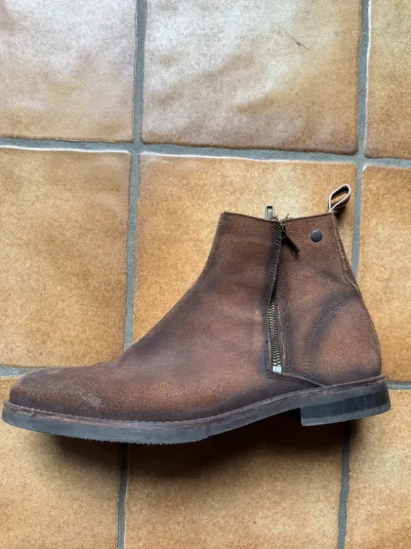 Jack & Jones Lederstiefel Braun Gr. 44