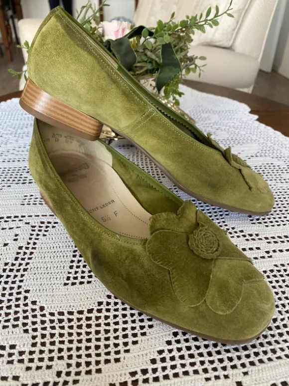 Jenny by ara Ballerina Wildleder grün TOP