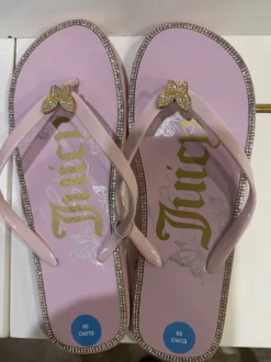 Juicy couture Flipflops mit Swarovski Steinen rosa Größe 39