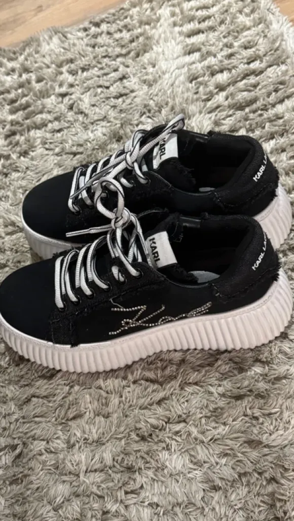 Karl Lagerfeld Signature Keeper Denim Sneakers