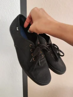 Ked's Keds Sommerliche Sneaker Schuhe Ballerinas schwarz 39