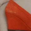 Keil-Absatzschuhe Koralle 37