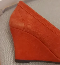 Keil-Absatzschuhe Koralle 37