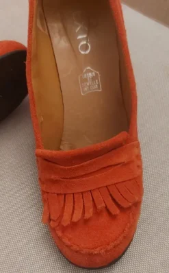 Keil-Absatzschuhe Koralle 37