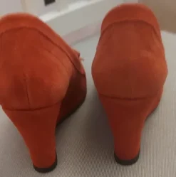 Keil-Absatzschuhe Koralle 37