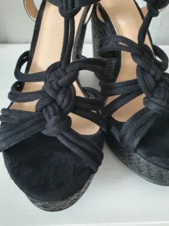 Keilsandalen Sandalen H&M Gr. 41 schwarz Sommer Gothic